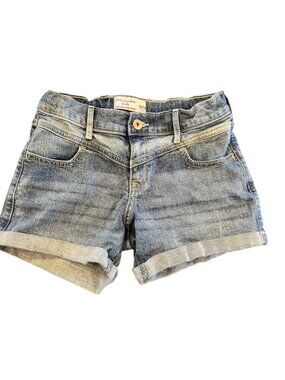Abercrombie kids mid rise mid short size 13/14 jeans shorts denim cuffed